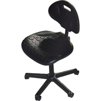Heavy-Duty Ergonomic Seating, Polyurethane, Black, 250 lbs. Capacity Par Equipment