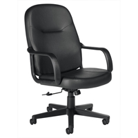 Office Chairs, Leather, Black Par Equipment