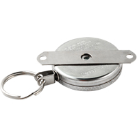 Self Retracting Key Chains, Chrome, 48" Cable, Mounting Bracket Attachment ON544 | Par Equipment