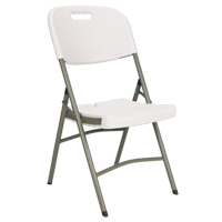 Folding Chairs, Polyethylene, White, 350 lbs. Weight Capacity ON602 | Par Equipment