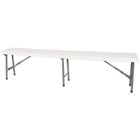 Banc pliant, Poly&eacute;thyl&egrave;ne, 72" lo x 12" la x 17" h Par Equipment