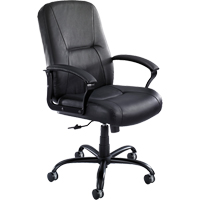 Serenity Big & Tall Chair, Leather, Black, 500 lbs. Capacity Par Equipment