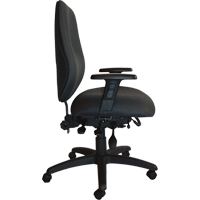 Cierra Heavy Duty Ergonomic Chairs, Fabric, Black, 400 lbs. Capacity Par Equipment