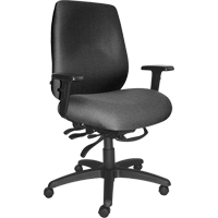 Cierra Heavy Duty Ergonomic Chairs, Fabric, Grey, 400 lbs. Capacity Par Equipment