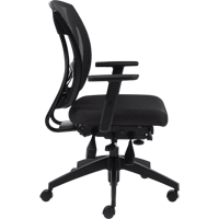 Multi-Tilter Arm Chairs, Fabric, Charcoal, 300 lbs. Capacity Par Equipment