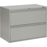 Lateral Cabinet, Steel, 2 Drawers, 36" W x 19-1/4" D x 27-31/100" H, Grey OP325 | Par Equipment