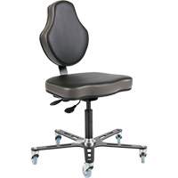 Vega™ Multi-Tilt Ergonomic Chair, Mobile, Adjustable, Vinyl Seat, Black/Grey OP508 | Par Equipment