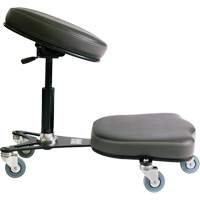 Flex™ Ergonomic Chair, Mobile, Adjustable, Vinyl Seat, Black/Grey OP510 | Par Equipment