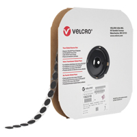 Velcoin<sup>®</sup> Fastener, Loop, 3/4" Dia., Adhesive, Black OP621 | Par Equipment