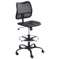 Tabouret ergonomique Vue, Vinyle, Noir, Capacit&eacute; 250 lb Par Equipment