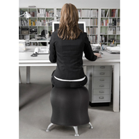 Chaise sph&eacute;rique Zenergy, Vinyle, Noir, Capacit&eacute; 250 lb Par Equipment