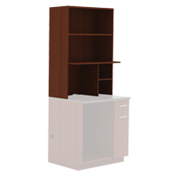 Modular Cabinet, Melamine, 3 Shelves, 48" H x 36" W x 18" D, Mahogany OP758 | Par Equipment