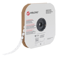Velcoin<sup>®</sup> Fastener, Hook, 3/4" Dia., Adhesive, White OP766 | Par Equipment
