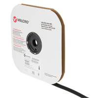 Ruban d'attaches, Crochet, 25 vg x 3/4", Cousu, Noir Par Equipment