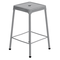Tabouret en acier pour comptoir Safco, Stationnaire, Fixe, 25", Acier Si&egrave;ge, Gris Par Equipment