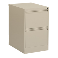 Vertical Filing Cabinet, Steel, 2 Drawers, 18-1/7" W x 25" D x 29" H, Beige OP921 | Par Equipment
