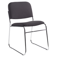 Armless Chair, Fabric, 30" High, 200 lbs. Capacity, Black OP936 | Par Equipment