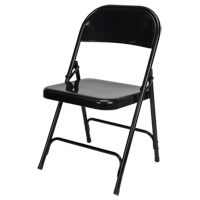 Folding Chair, Steel, Black, 300 lbs. Weight Capacity Par Equipment