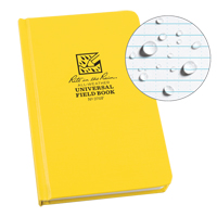 Bound Book, Hard Cover, Yellow, 160 Pages, 4-5/8" W x 7-1/4" L Par Equipment