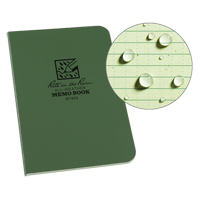 Memo Book, Soft Cover, Green, 112 Pages, 3-1/2" W x 5" L Par Equipment