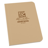 Memo Book, Soft Cover, Tan, 112 Pages, 3-1/2" W x 5" L OQ417 | Par Equipment