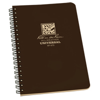 Side-Spiral Notebook, Soft Cover, Brown, 64 Pages, 4-5/8" W x 7" L OQ443 | Par Equipment