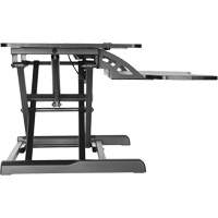 Goya™ Sit-Stand Workstation, Desktop Unit, 22" H x 31-1/2" W x 24" D, Black OQ763 | Par Equipment
