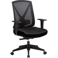 Activ™ Series Premium Synchro-Tilt Adjustable Chair, Fabric/Mesh, Black, 250 lbs. Capacity OQ962 | Par Equipment