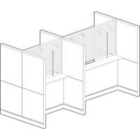 Clamp Mount Sneeze Guard, 36" W x 36" H Par Equipment