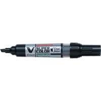V Super Colour Permanent Marker, Chisel, Black OR423 | Par Equipment