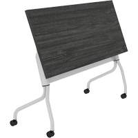 Newland Flip-Top Training Table, 24" L x 60" W x 29-1/2" H, Dark Brown Par Equipment