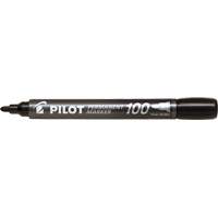 Pilot 100 Permanent Marker, Bullet, Black Par Equipment