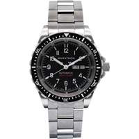 Jumbo Day/Date Automatic Watch with Stainless Steel Bracelet, Digital, Battery Operated, 46 mm, Silver OR477 | Par Equipment