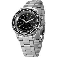 Grey Maple Large Diver's Automatic Watch with Stainless Steel Bracelet, Digital, Battery Operated, 41 mm, Silver Par Equipment