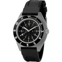 Steel Navigator Watch on 3-Piece Rubber Strap Kit, Digital, Battery Operated, 41 mm, Black Par Equipment