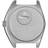 Steel Navigator Watch on 3-Piece Rubber Strap Kit, Digital, Battery Operated, 41 mm, Black Par Equipment