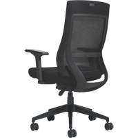 Chaise &agrave; dossier moyen avec m&eacute;canisme &agrave; basculement synchronis&eacute; &agrave; d&eacute;tection de poids , Mailles, Noir Par Equipment