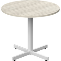 Newland Height-Adjustable Round Table, 36" L x 36" W x 29" H, 1" Top, Laminate, Tan Par Equipment