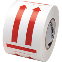 This Side Up Pictogram Special Handling Labels, 6" L x 4" W, Red on White Par Equipment