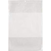 White Block Poly Bags, Reclosable, 12" x 9", 2 mils Par Equipment
