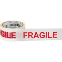 Ruban d'emballage Fragile, Adh&eacute;sif Thermofusible, 2 mils, 48 mm (2") x 100 m (328') Par Equipment