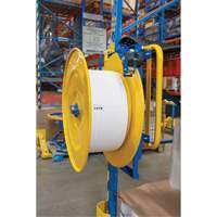 Strapping Dispenser, Polyester/Steel/Polypropylene Straps, 16"/8" Core Dia., 3"/8"/6" Roll Width Par Equipment