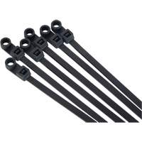 Attache-c&acirc;ble &agrave; visser, Longueur 8", R&eacute;sistance &agrave; la traction 50 lb, Noir Par Equipment