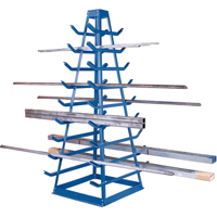 Supports pour tuyaux - Rangement horizontal, Horizontal, 9 Niveaux, 18" la x 40" p x 84" h, 1800 lb Cap. Par Equipment