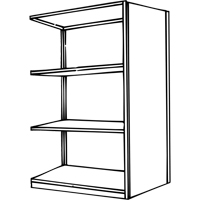 Interlok Shelving Unit, Steel, Boltless, 800 lbs. Capacity, 36" W x 76" H x 24" D Par Equipment