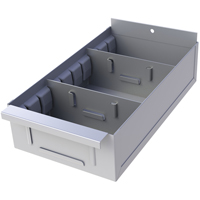Interlok Boltless Shelving Shelf Box, Steel, 11-5/8" W x 12" D x 2-3/4" H, Light Grey RN439 | Par Equipment