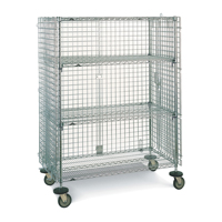 Wire Shelf Cart, Chrome Plated, 21-1/2" x 68-1/2" x 40", 500 lbs. Capacity RL390 | Par Equipment