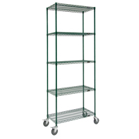 Wire Shelf Cart, Epoxy Finish, 36" x 92" x 24", 800 lbs. Capacity Par Equipment