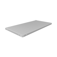 Tablette &agrave; corni&egrave;re perfor&eacute;e, Acier galvanis&eacute;, 48" la x 18" p Par Equipment