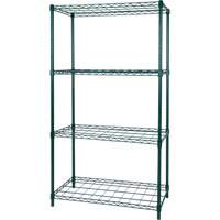 Dry Rack Shelving, 4 Tiers, 36" W x 63" H x 18" D Par Equipment
